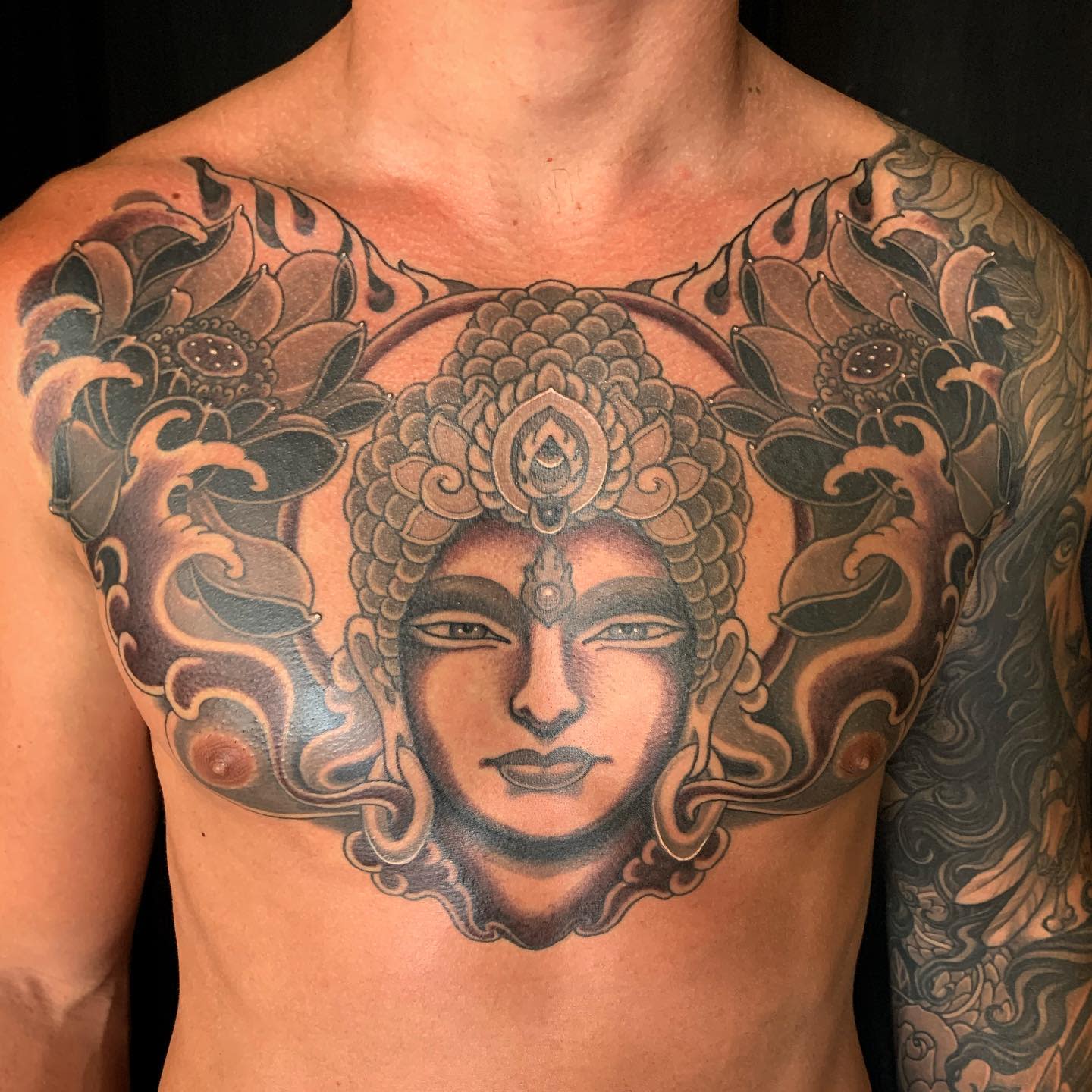 Lotus Flower Buddha Tattoo -deancarlyle